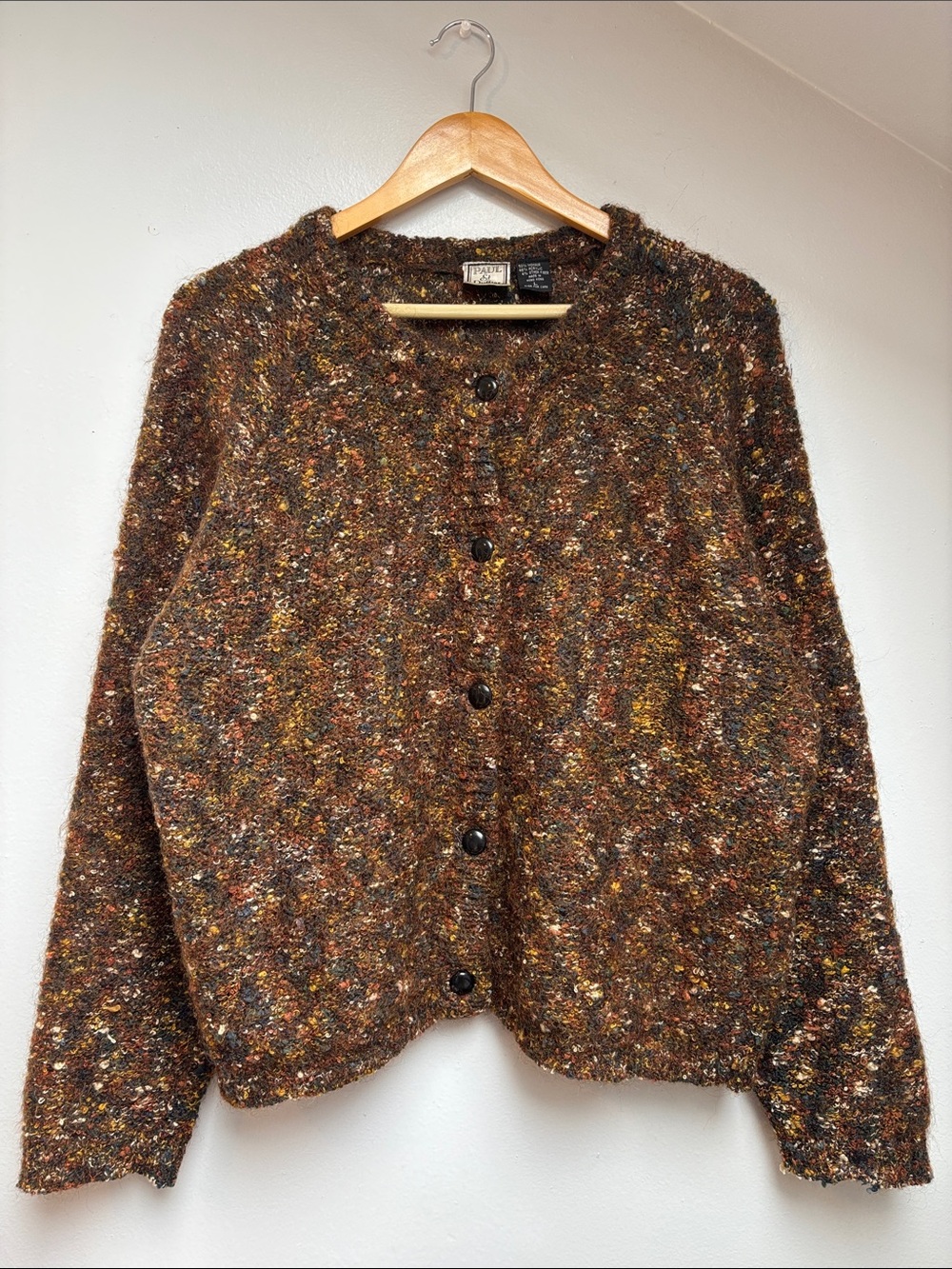 Vintage Mohair Knit Cardigan, L